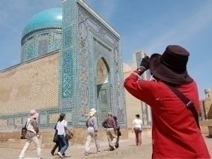 Where do the most tourists come from to Uzbekistan?