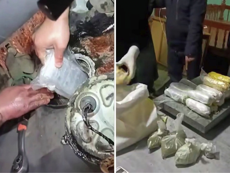 Farg‘onada mashina bakiga narkotik yashirganlar ushlandi (video)