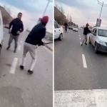 Qashqadaryoda yo‘lovchi Lada haydovchisini bolta bilan quvdi (video)