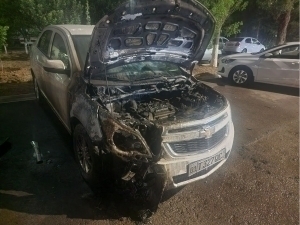Cobalt car ignited in Tashkent