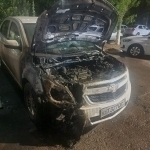 Cobalt car ignited in Tashkent