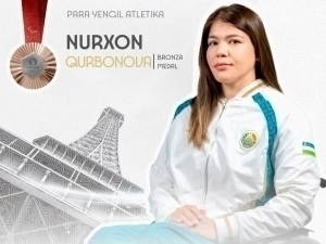 Nurxon Qurbonova Paralimpiadaning bronza medalini qo‘lga kiritdi