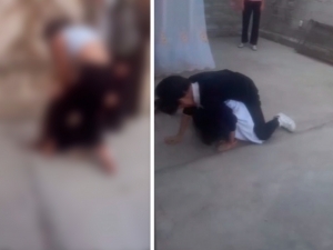 Teenage girls clash with boys in Andijan district (video)