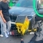 “Навбаҳор” футболчиси BMW’да курьерни уриб юборди (видео)