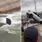 Sariosiyoda Gentra daryoga tushib ketdi (video)