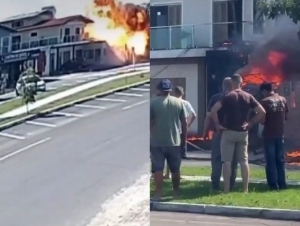 Бразилияда самолёт ресторанга бориб урилди (видео)