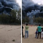 Navoiyda katta sport zal yonib ketdi (video)