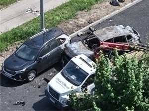 Moskvada yana bir general mashinasida portlatildi (video)