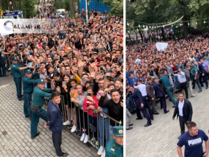 Guseyn Gasanovni ko‘rish uchun minglab odamlar yig‘ildi