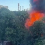 Pipeline workshop catches fire in Tashkent (video)
