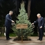 Mirziyoyev and Vučić plant a tree
