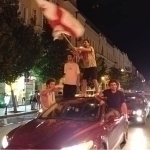 Gruziyaning Yevrodagi g‘alabasidan keyin Tbilisi aholisi oyoqqa turdi