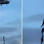 Непалда вазирлар вертолётга осилган арқонда эвакуация қилинди (видео)
