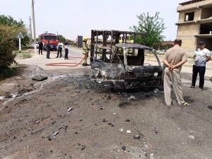 A Labo burned to ashes in Kashkadarya