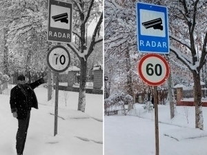 Angrenda tezlik belgisi noma’lum shaxslar tomonidan o‘zgartirib qo‘yildi