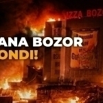 Toshkentdagi qurilish mollari bozorida yong‘in chiqdi