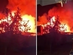 Қашқадарёда бирйўла 2 та ошхонага ўт кетди (видео)