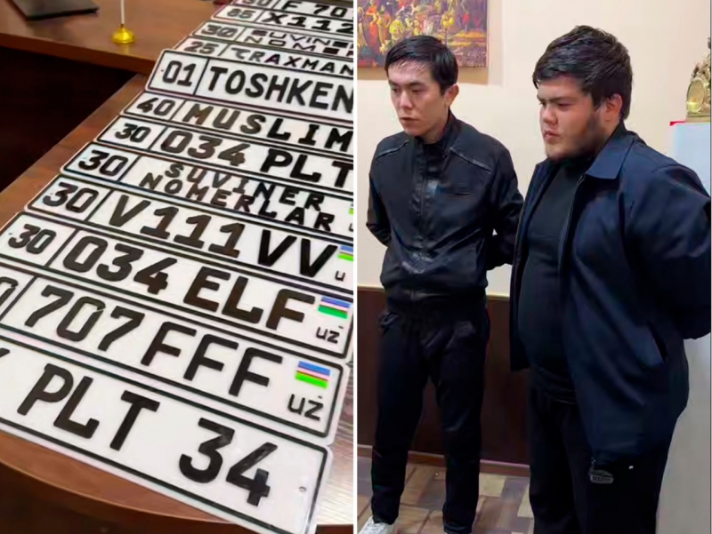 Individuals selling fake license plates detained in Samarkand (video)