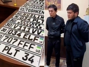 Самарқандда сохта рақам сотаётганлар ушланди (видео)