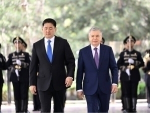 President of Mongolia was officially welcomed at Koksaroy