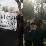 HUMAN’га алданганлар Мустақиллик майдонига тўпланди. Улар суд ва бошқа мутасаддилардан норози