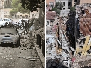 Afinada kuchli portlash oqibatida ko‘p qavatli uy quladi. Qurbonlar bor