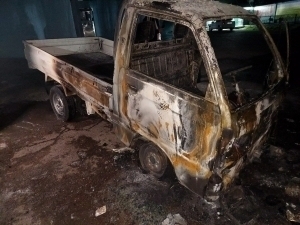 Labo caught fire at the gas station in Tashkent
