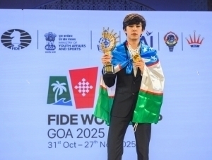 Синдоров Ўзбекистонда йилнинг энг яхши шахматчиси деб топилди