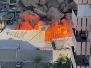 Fire breaks out at the production workshop in Yunusabad