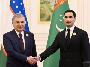 Mirziyoyev holds talks with Serdar Berdimuhamedov