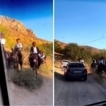 Samarqandda o‘quvchilar maktabga eshakda qatnamoqda (video)