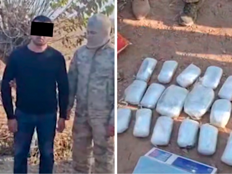 Surxondaryoda mashinasida 50 kg “gashish” olib ketayotgan fuqaro ushlandi (video)