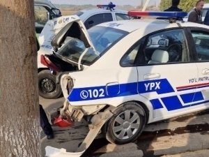 Андижонда Nexia ЙПХ машинасини пачоқлаб ташлади 