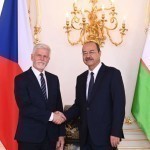 Abdulla Aripov meets with the President of the Czech Republic