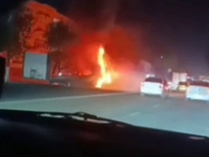 Ангренда MAN Matiz билан тўқнашиб, ёниб кетди