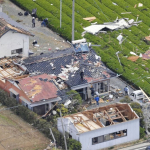 Yaponiyaga kuchli tornado yopirildi (foto)