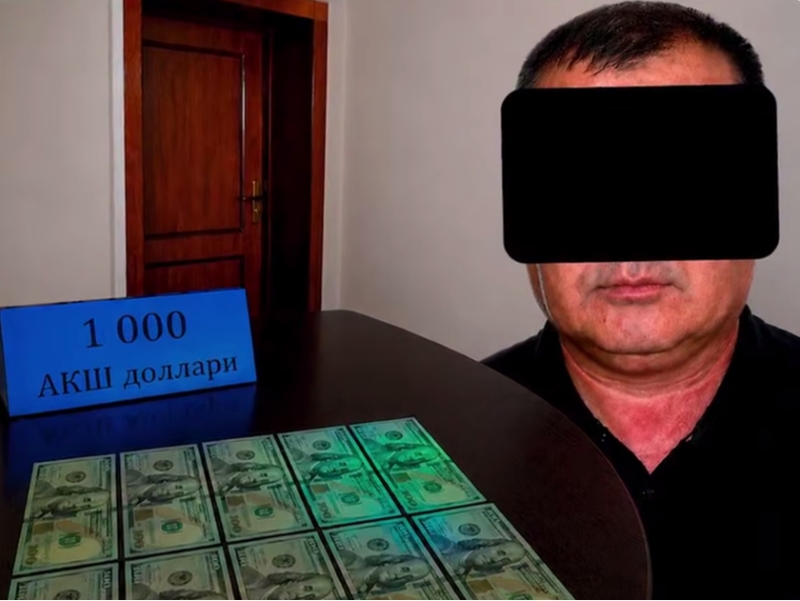 Тадбиркорнинг жиноятини “текислаш” эвазига пора олган “электросет” раҳбари ушланди (видео)
