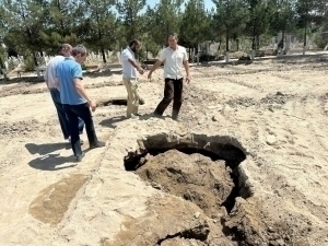 Two medieval huts were found in Samarkand cemetery