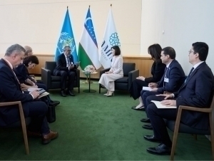 Биринчи хоним Мирзиёева ЖССТ раҳбари билан учрашди 