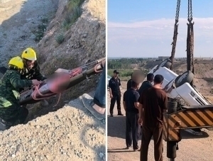 Наманганда Lacetti сойга тушиб кетди