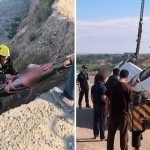 Namanganda Lacetti soyga tushib ketdi