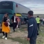 Bus carrying Uzbek citizens catches fire in Kazakhstan