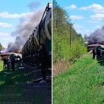 Rossiyada temir yo‘l portlatildi (video)