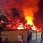 Toshkentda yog‘ochdan qurilgan uy yonib ketdi (video)