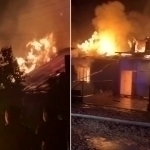 Fire breaks out in Bostanlik houses (video)