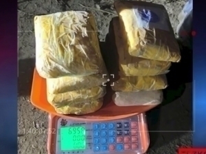 Фарғонада далага кўмилган 7 кг “гашиш”ни олаётганлар ушланди (видео)