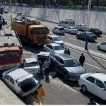 An incident involving 15 vehicles occurred in the Yashnobod district of Tashkent