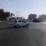 Two cars collide and hit pedestrian in Fergana