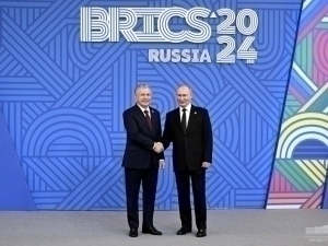 Mirziyoyev participates in the BRICS reception ceremony