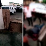 Namanganda reklama banneri qulab, bir kishini bosib qoldi